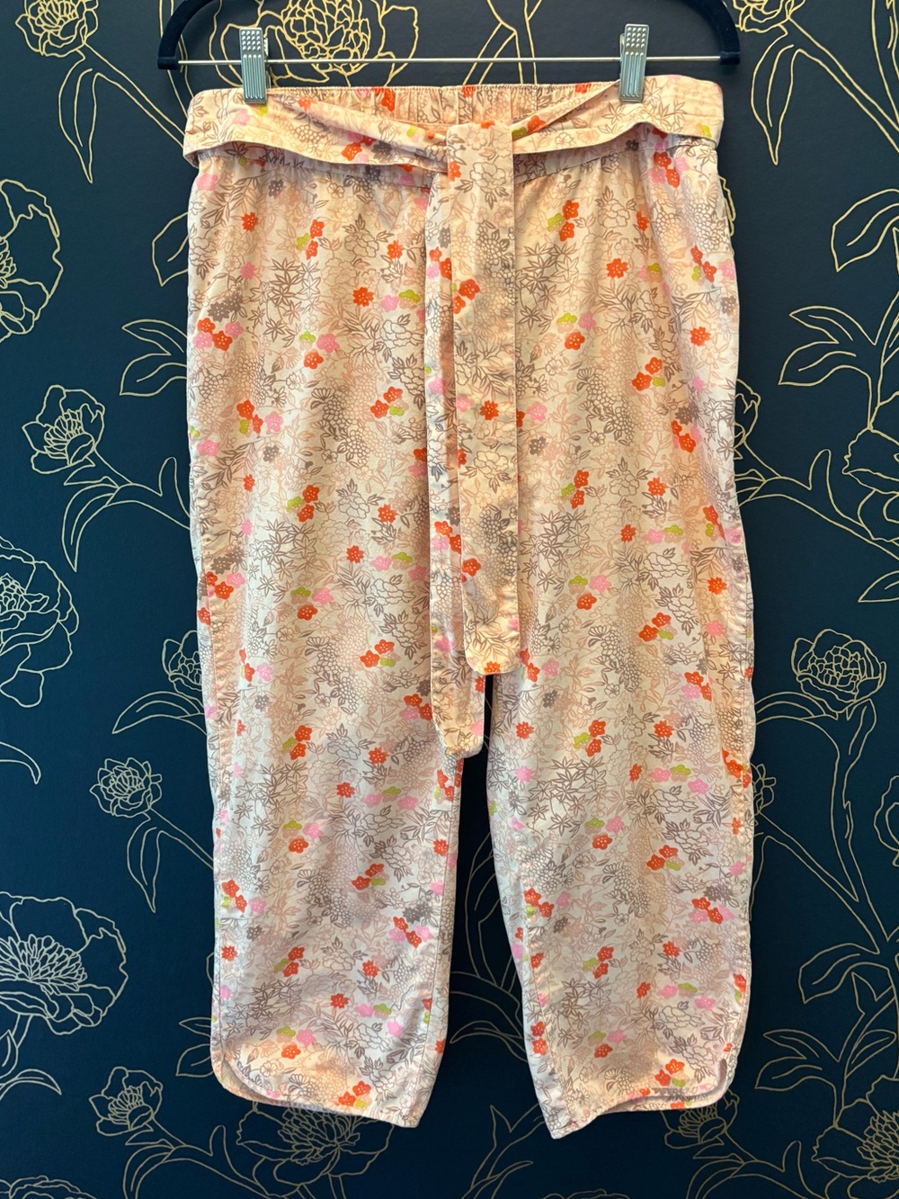 GAP GapBody LIGHTWEIGHT cotton CAPRI CROP lounge pants PAJAMA medium